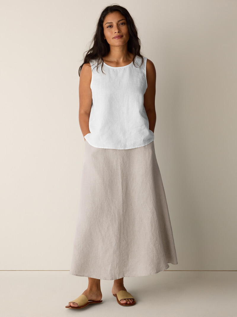 Organic Linen Half-Circle Skirt 7