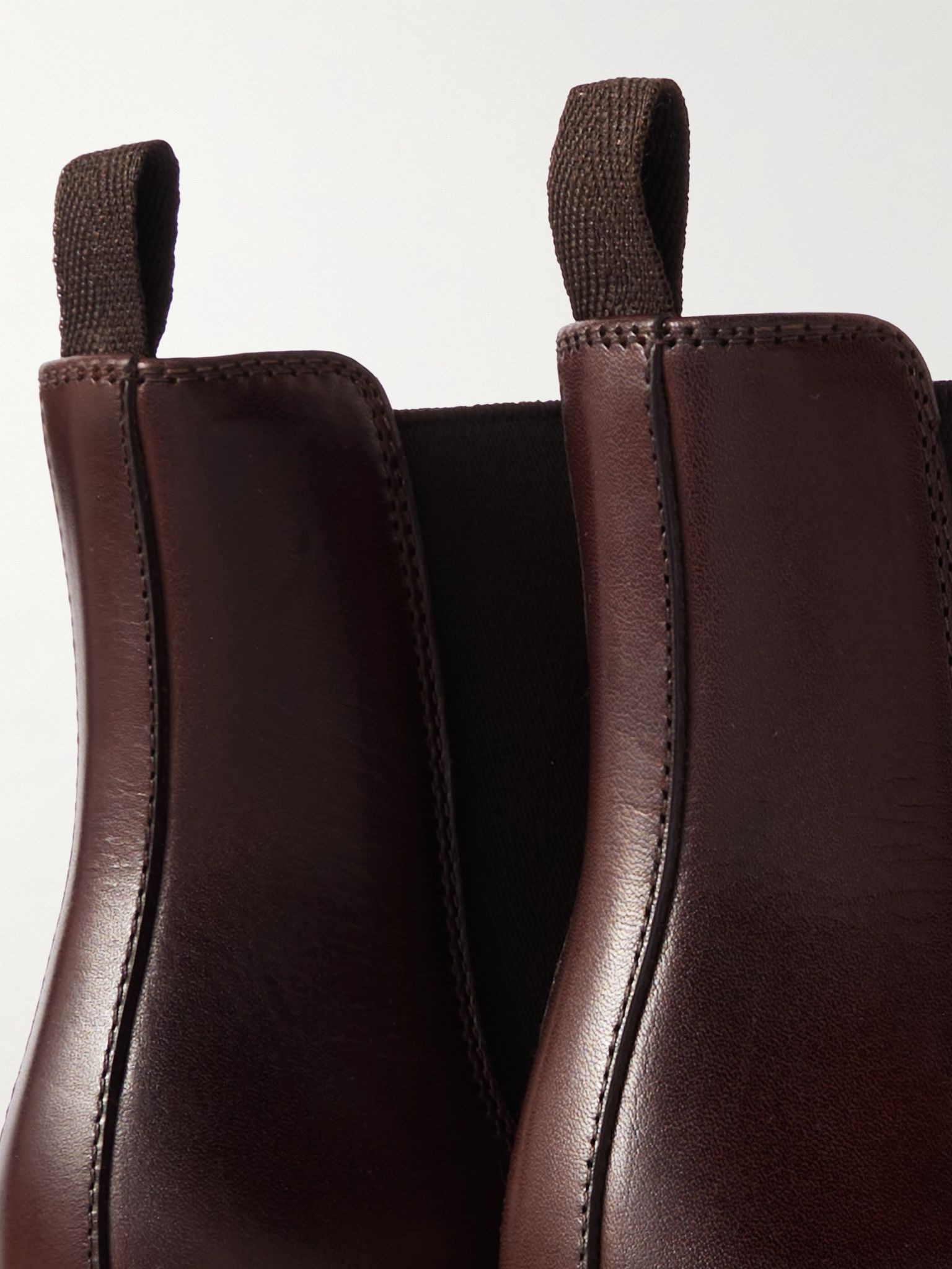 Leather Chelsea Boots Brown - 5