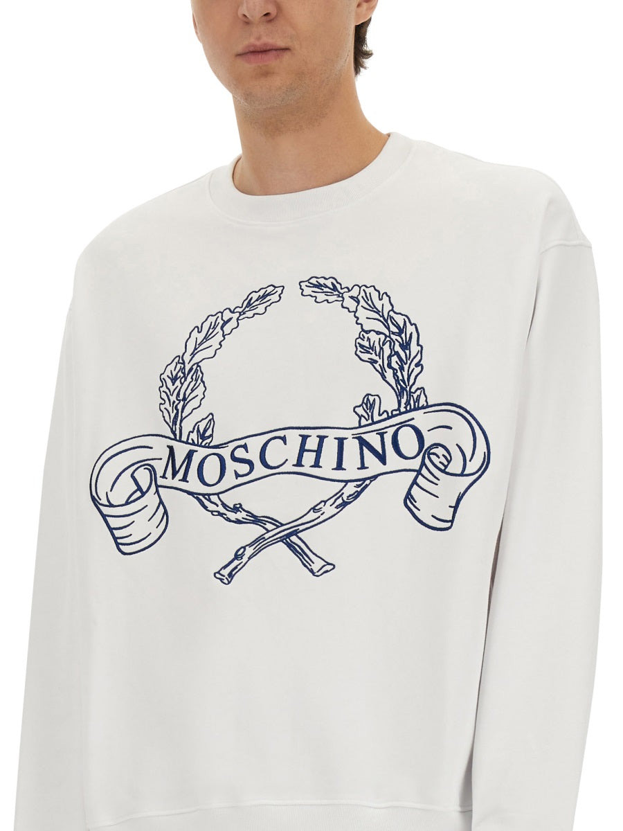 Moschino Men Sweatshirt With Laurel Crown Logo Embroidery - 4