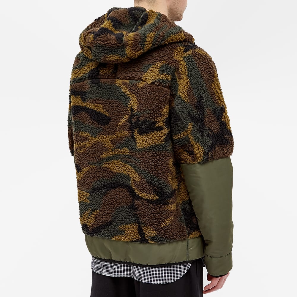 Junya Watanabe MAN Camo Sherpa Fleece Hooded Jacket - 6