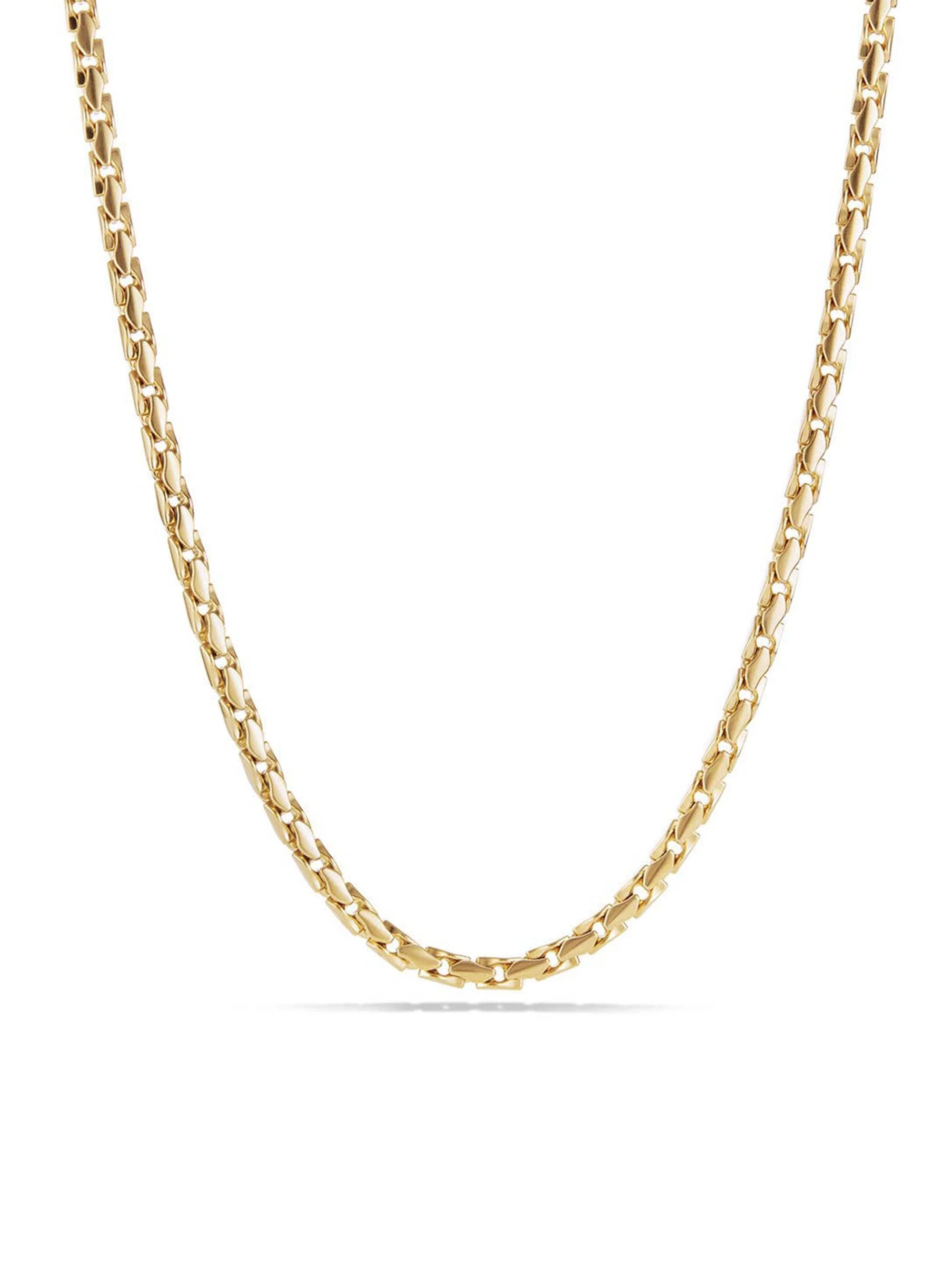 Men's Fluted Chain Necklace In 18K Gold, 5mm - Gold - 1