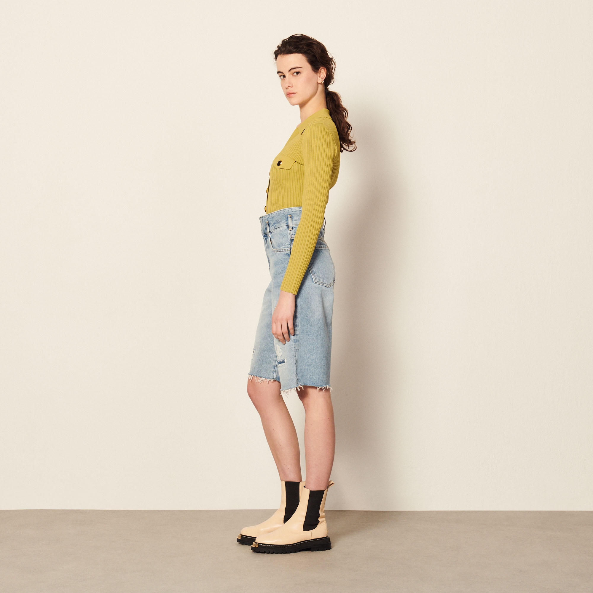 Denim Bermuda shorts - 4