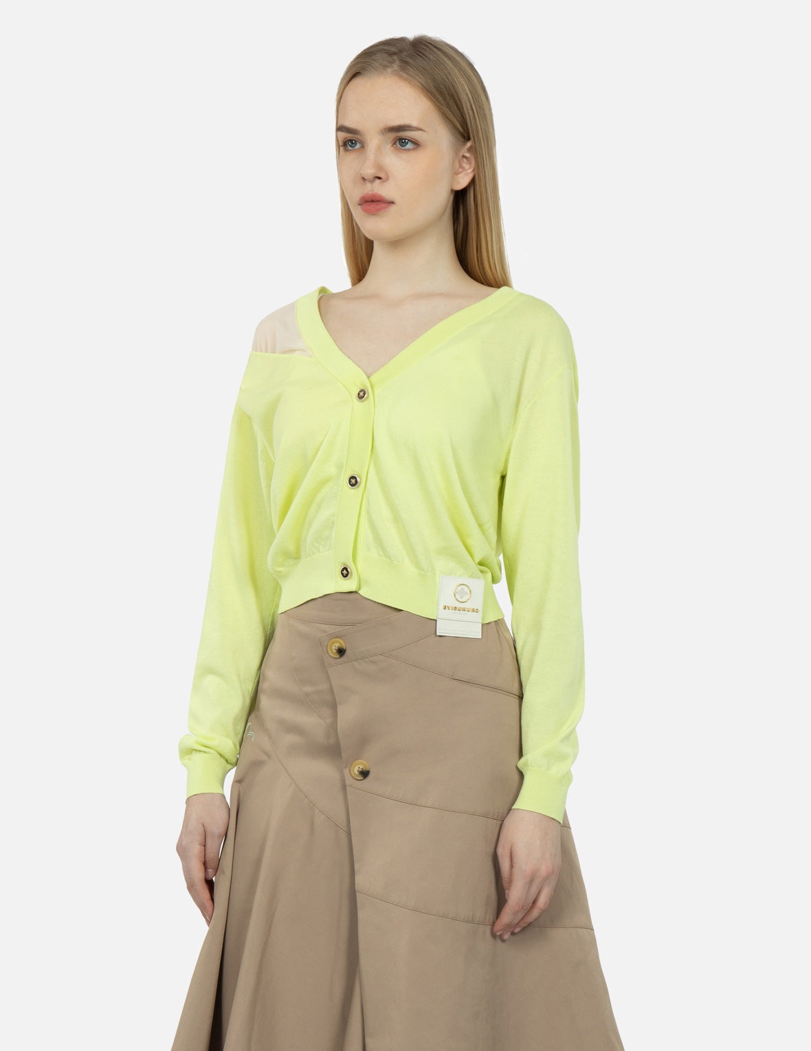 Mock Cut-out Shoulder Cardigan - 7