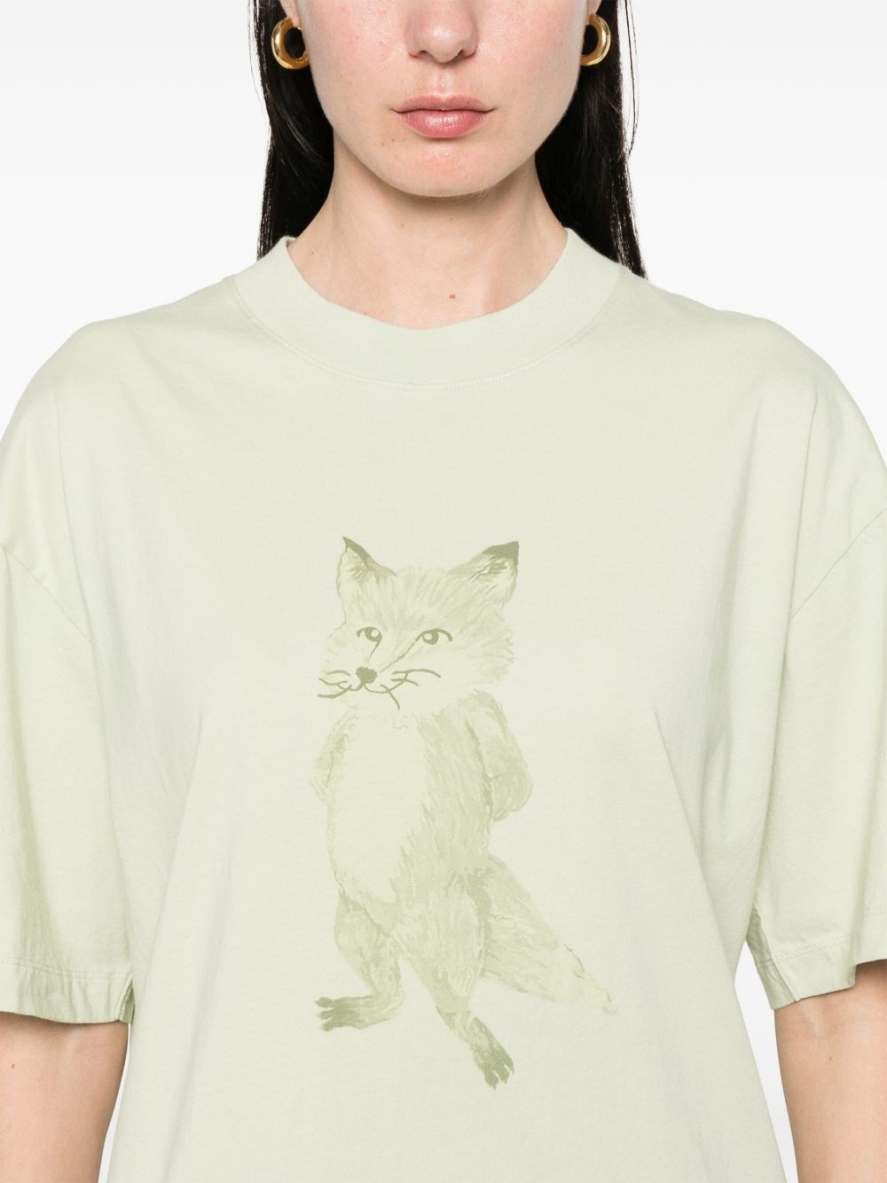 Lady Fox-print T-shirt - 5