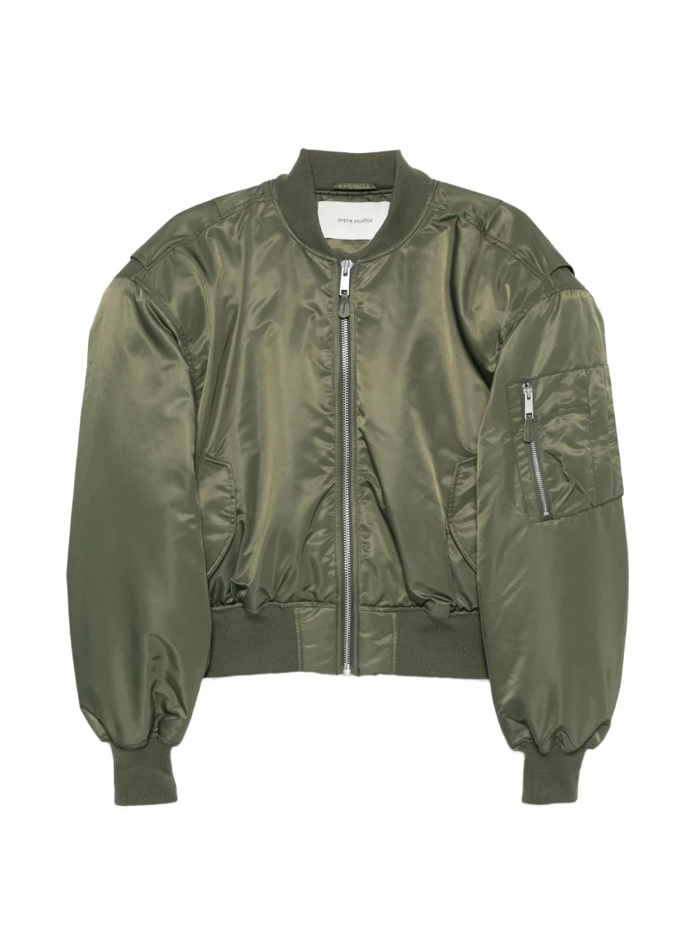 Broad zip-fastening bomber jacket - 1