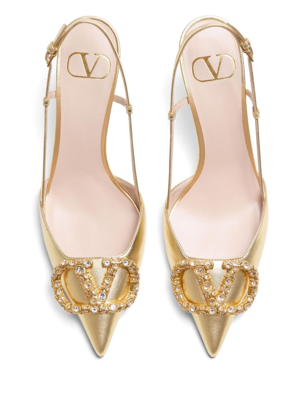 80mm VLogo Signature slingback pumps - 4