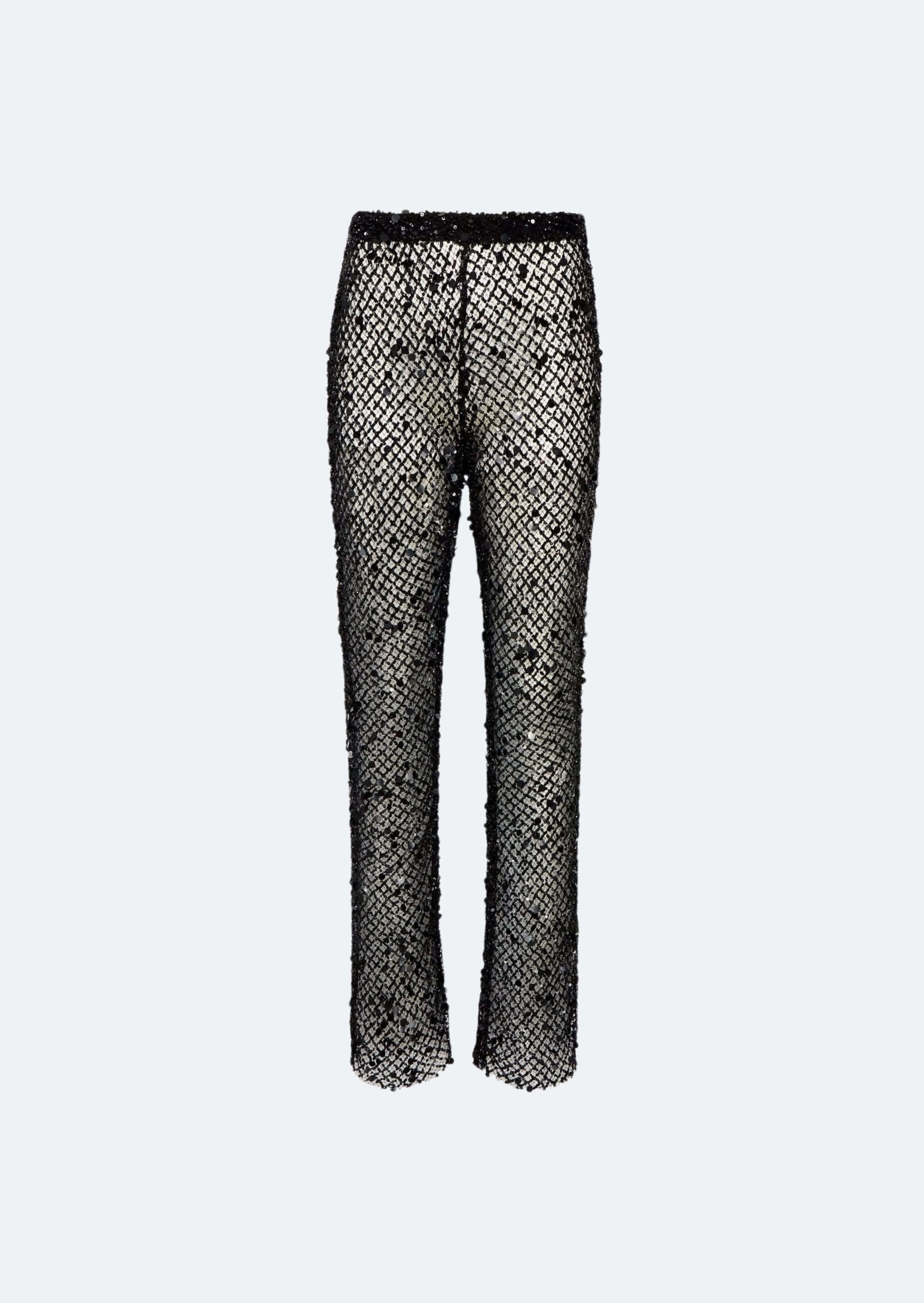 Mesh Sequin Flare Pant - 1