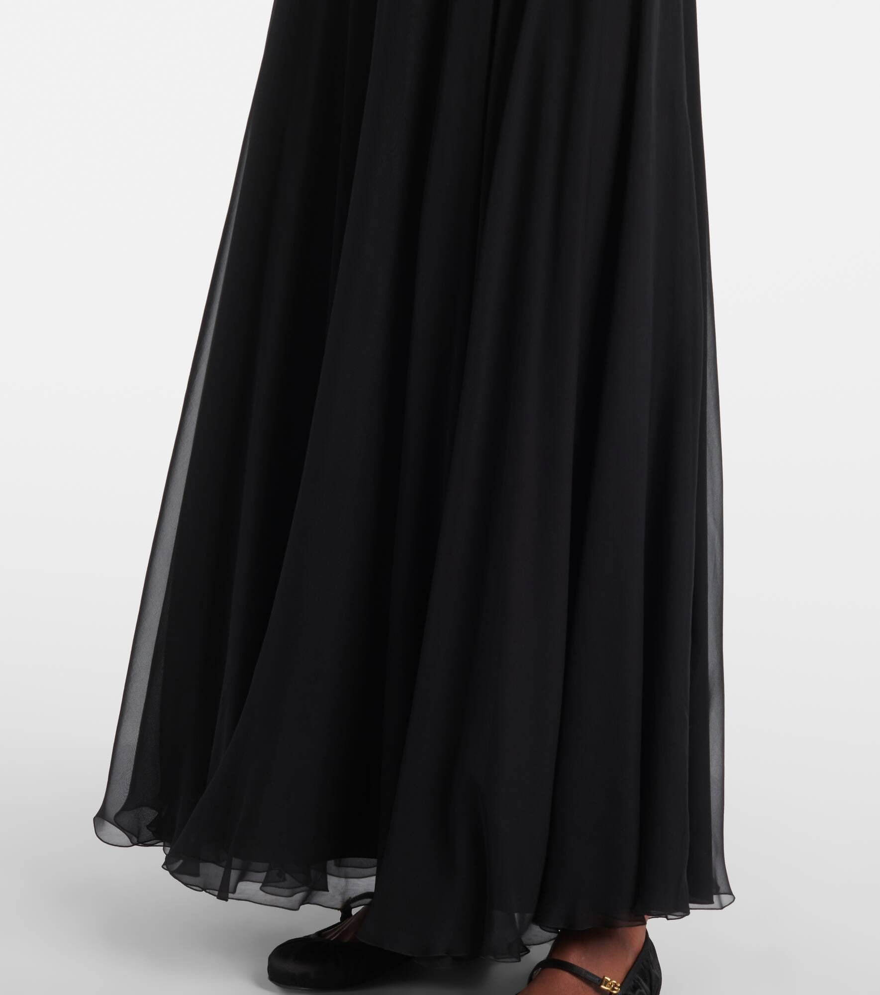 High-rise silk maxi skirt - 5
