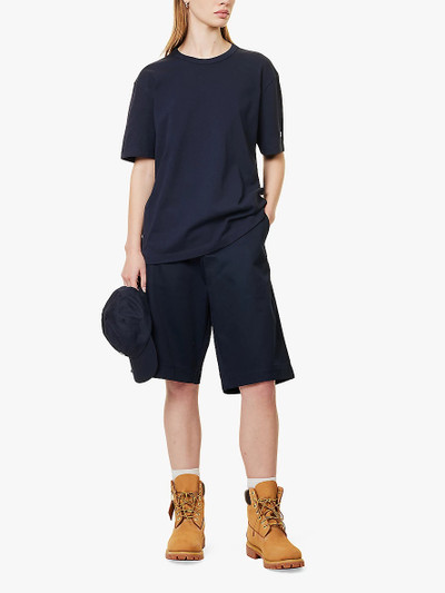 Champion Brand-appliqué mid-rise cotton-blend shorts outlook