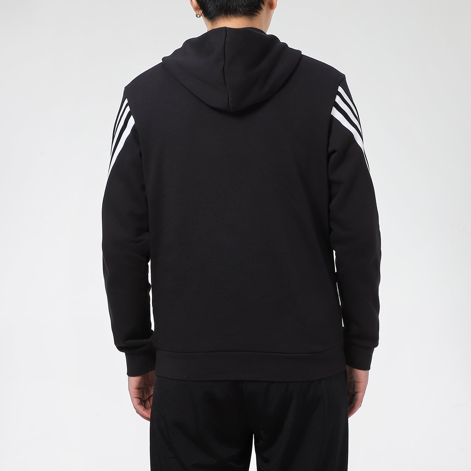 adidas M 3-Stripes Tape Full-Zip Sweatshirt Black GM6895 - 4