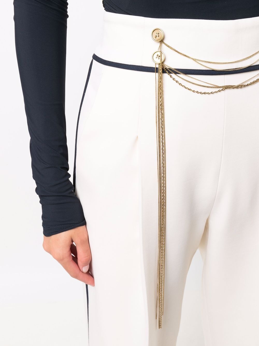 chain-detail tailored trousers - 5