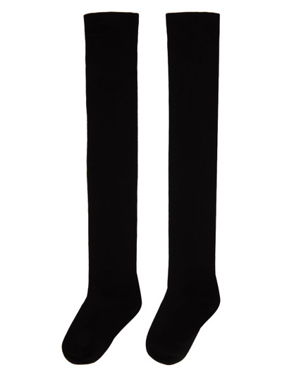 Rick Owens Black Semi-Sheer Socks outlook
