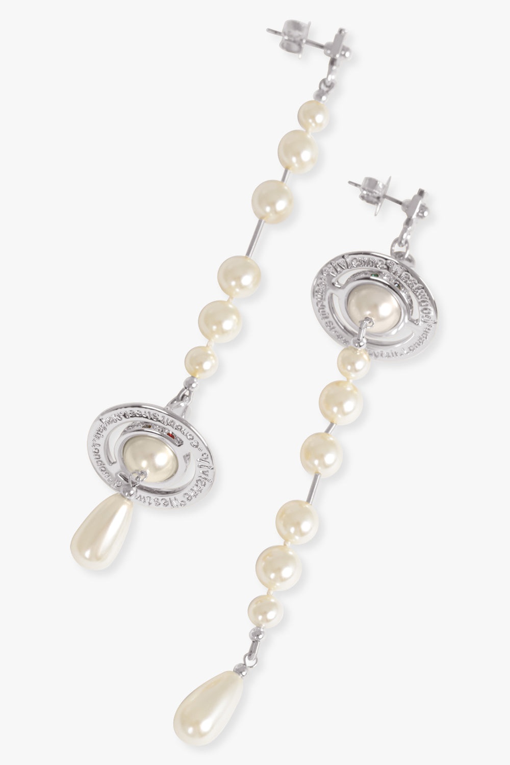 BROKEN PEARL EARRINGS | WHITE/SILVER - 2