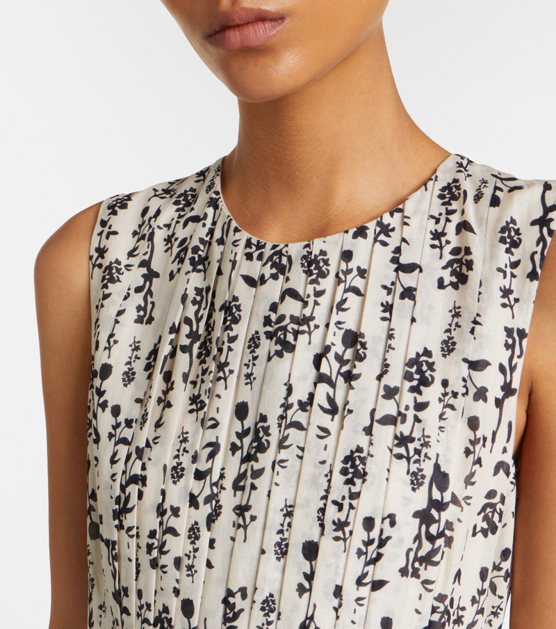 Embellished floral cotton voile midi dress 3
