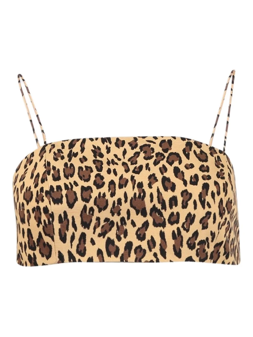 leopard-print bandeau top - 1