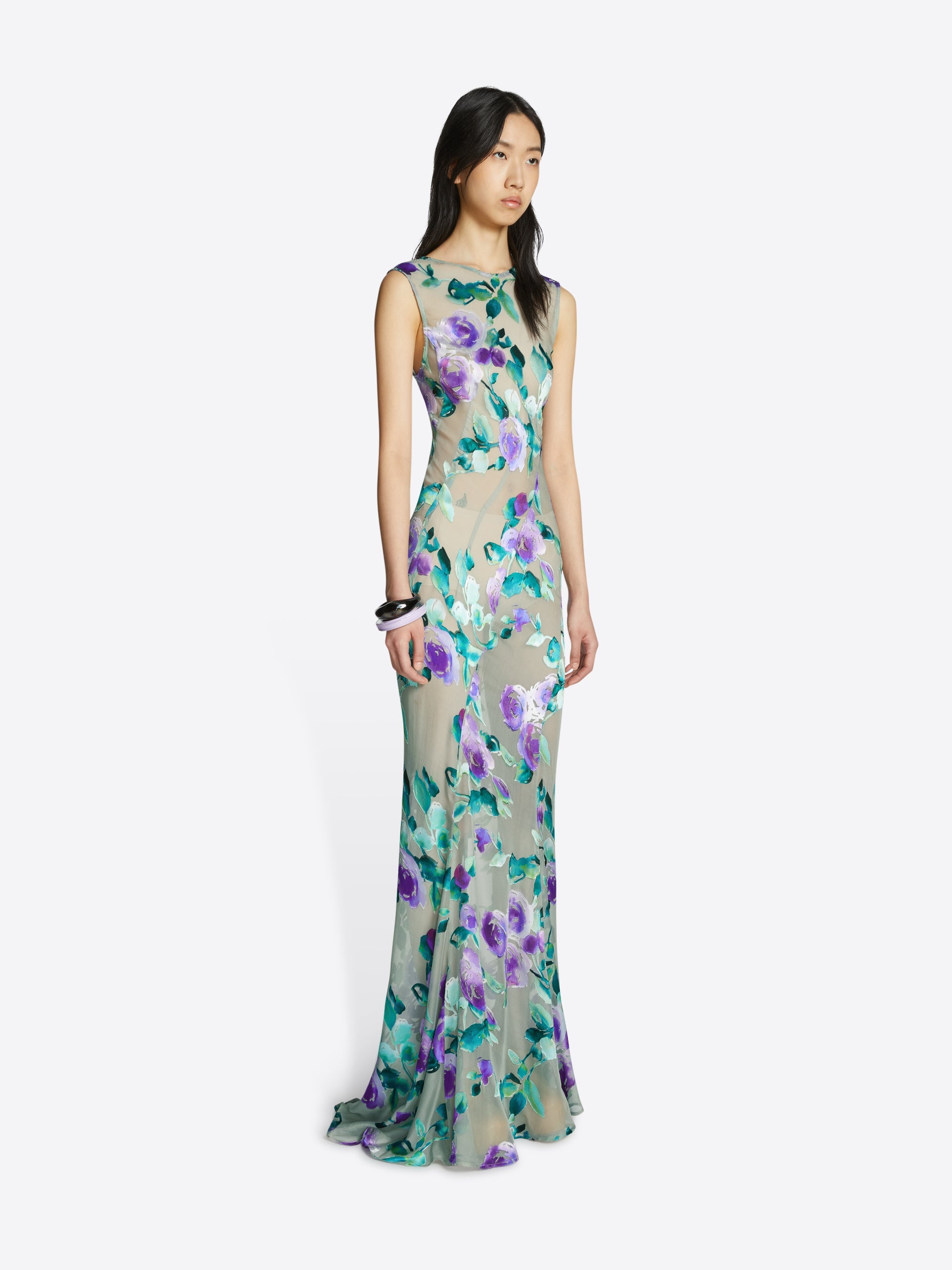 FITTED SILK DRESS - 3