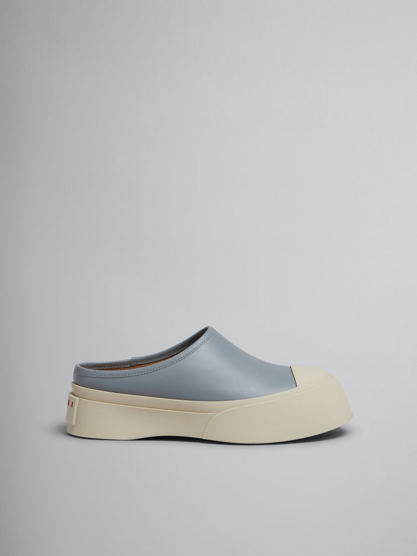 GREY LEATHER PABLO SABOT - 1