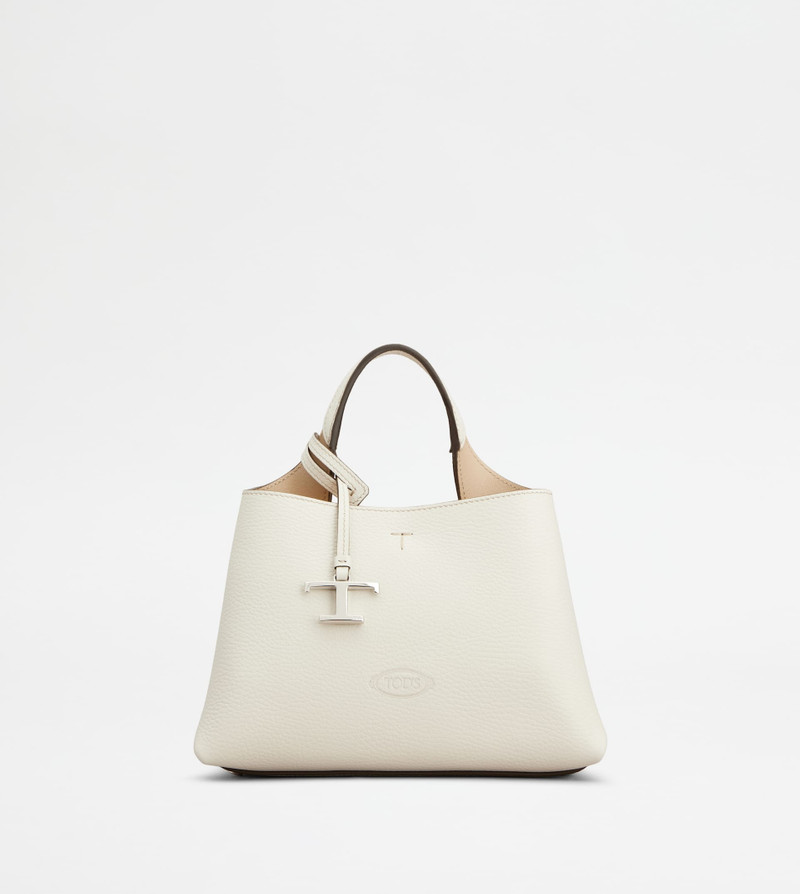 BAG IN LEATHER MICRO - WHITE, NATURAL 1