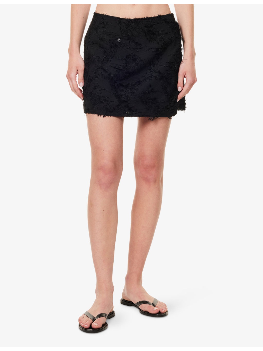 Salazio Textured Woven Mini Skirt - 3