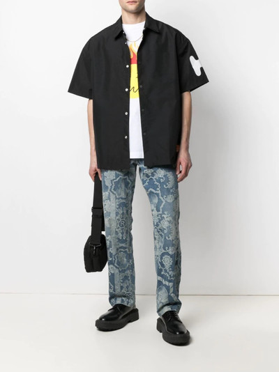 Heron Preston sleeve logo bowling shirt outlook