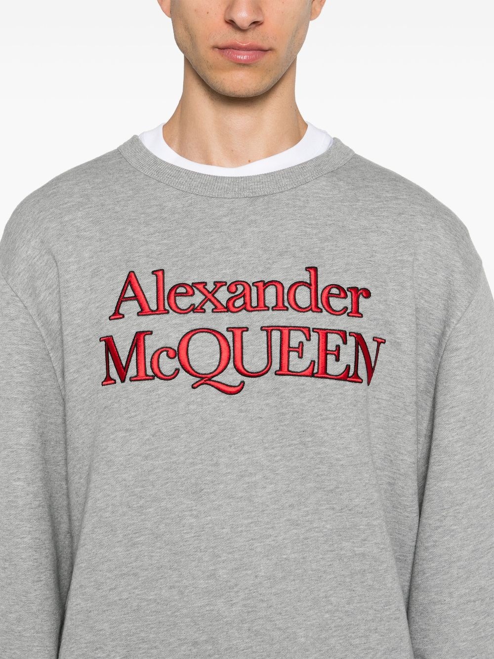 logo-print cotton sweatshirt - 5