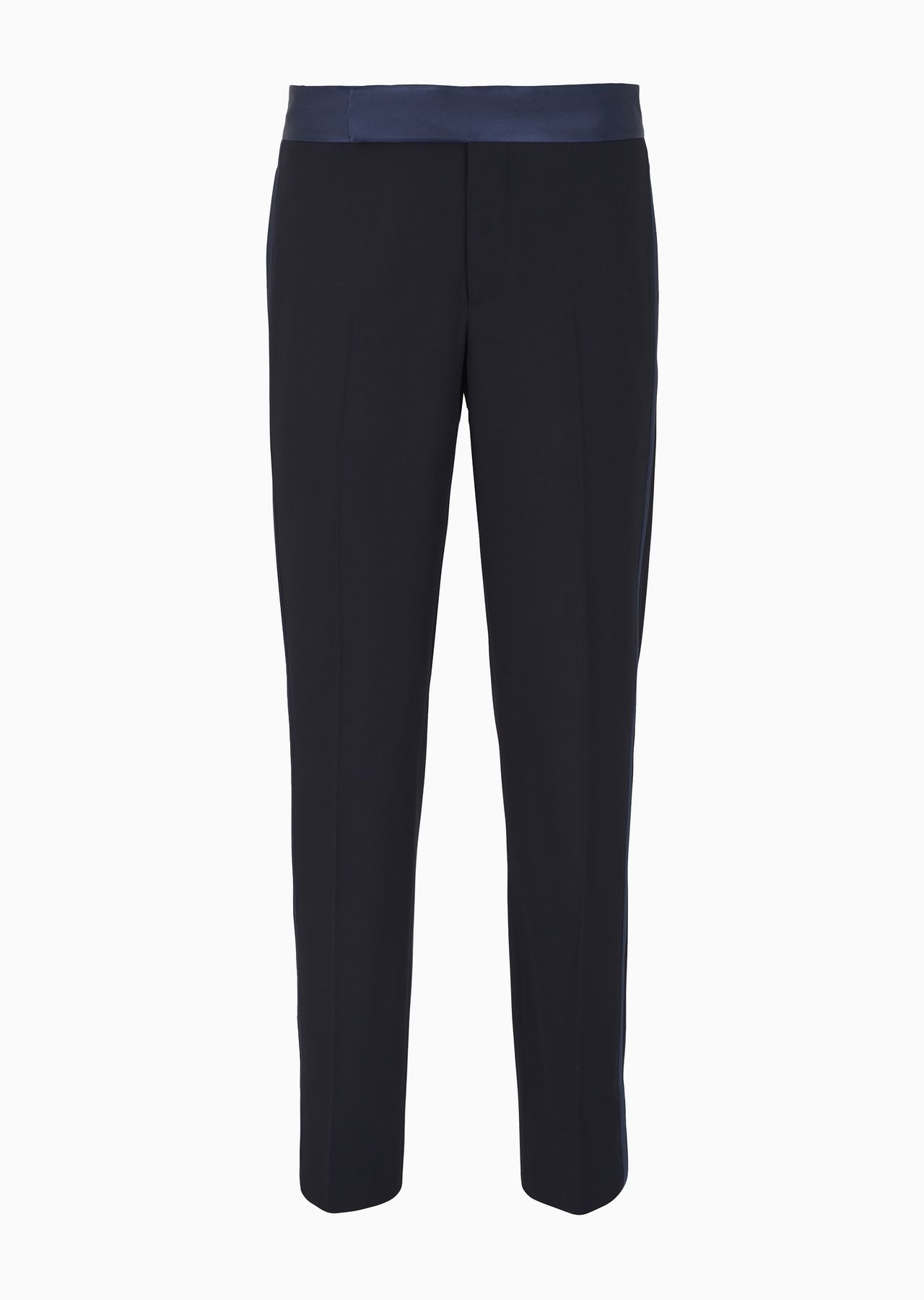 Wool crêpe tuxedo trousers - 1