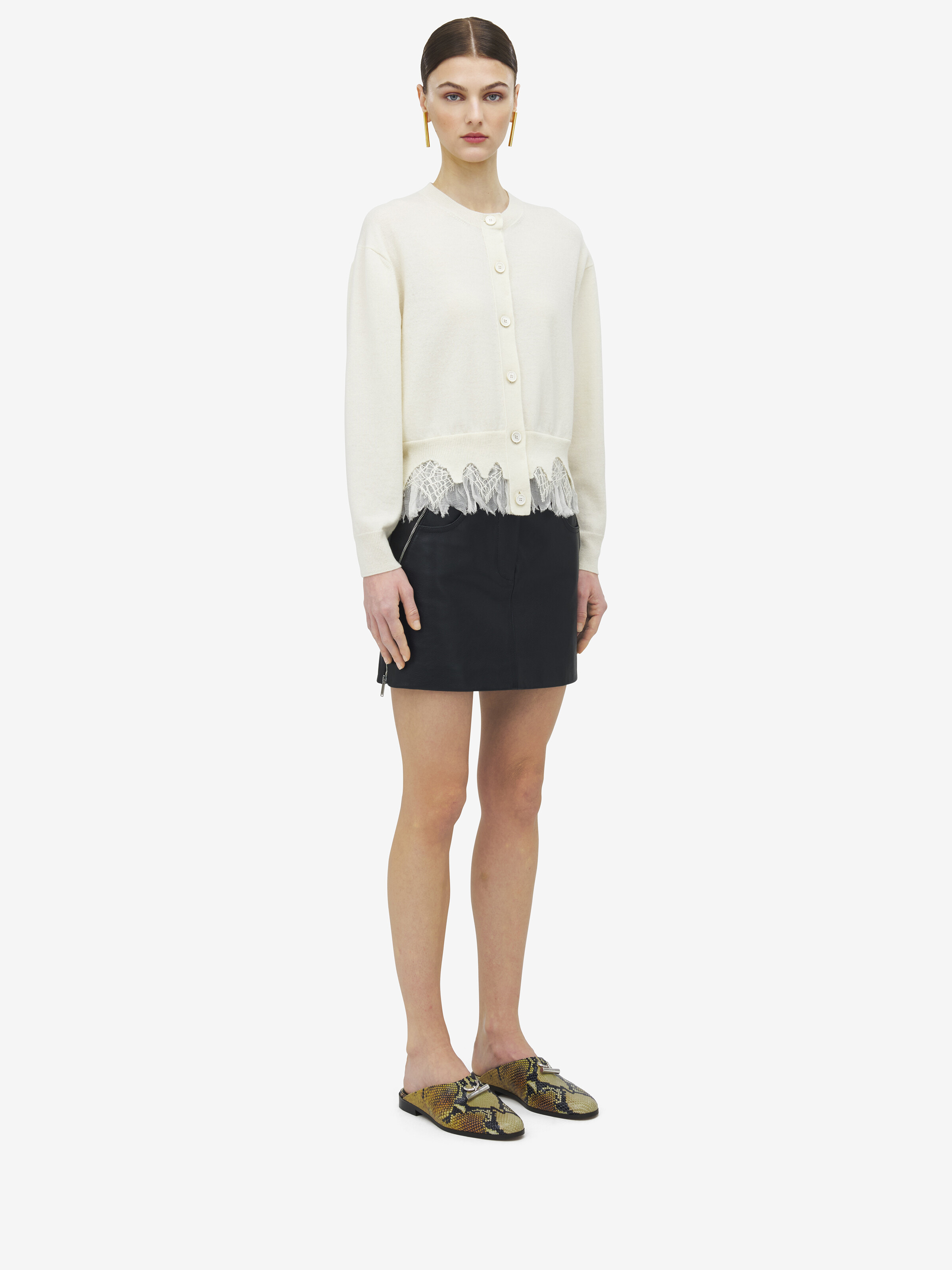 Cobweb Lace Shrunken Cardigan - 3