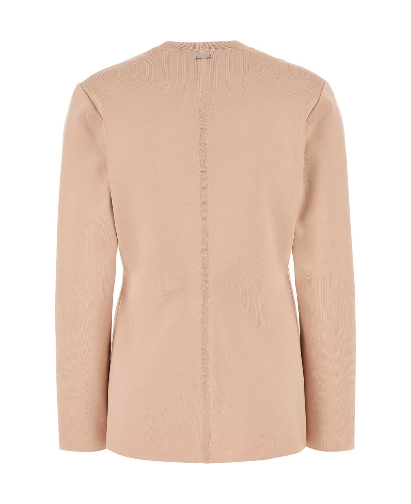Pink Stretch Viscose Blend Cardigan - 2