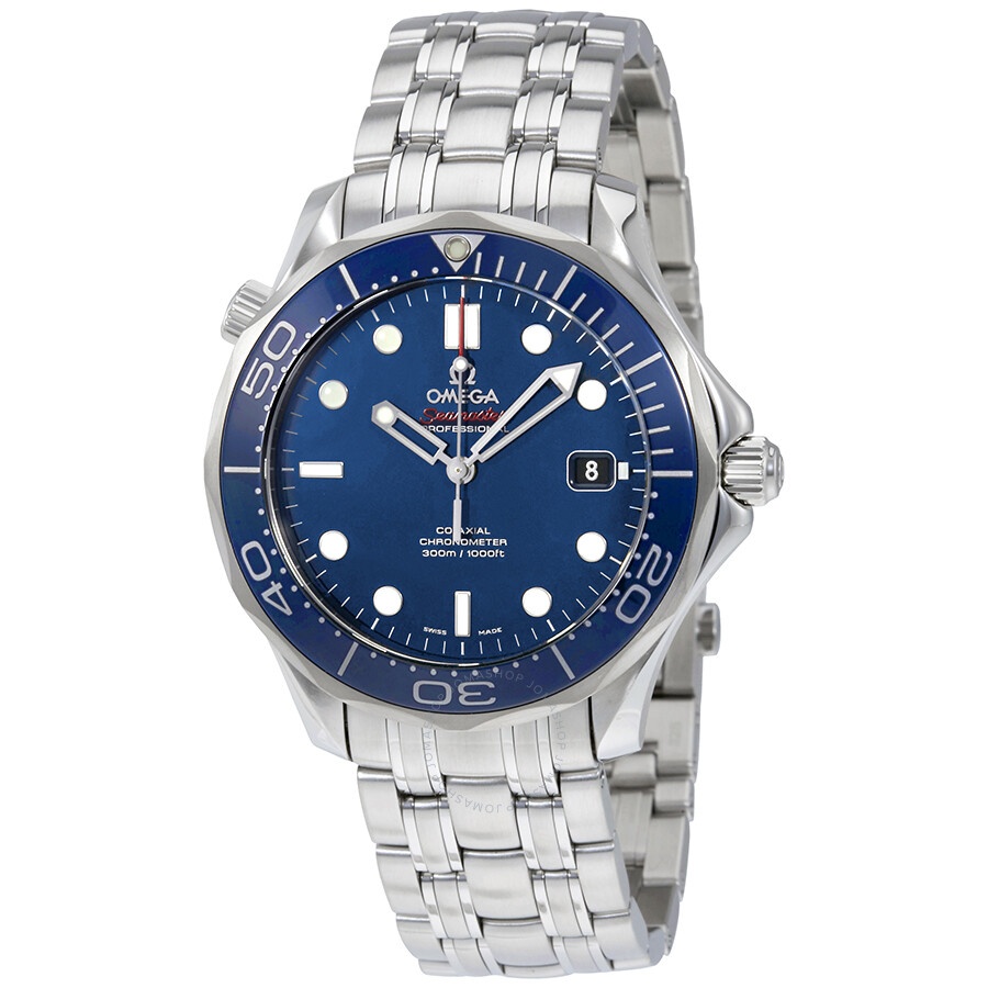 Pre-owned Omega Seamaster Blue Dial Men's Watch 212.30.41.20.03.001 - 1