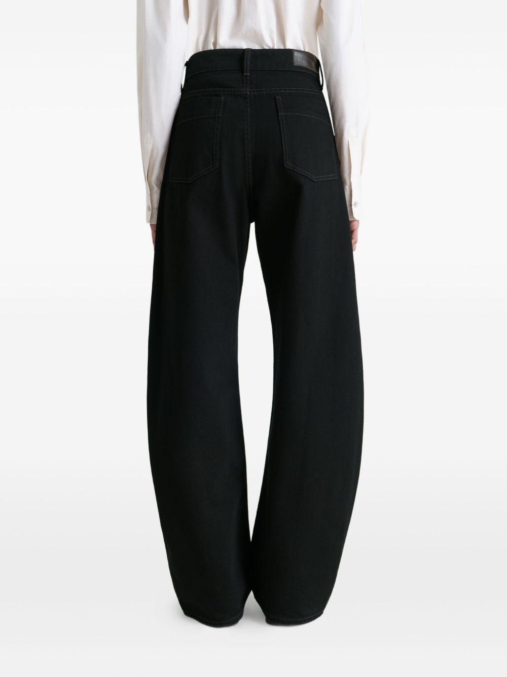 high-waisted curved jeans - 5