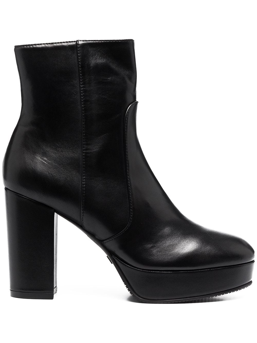 chunky heeled leather boots - 1