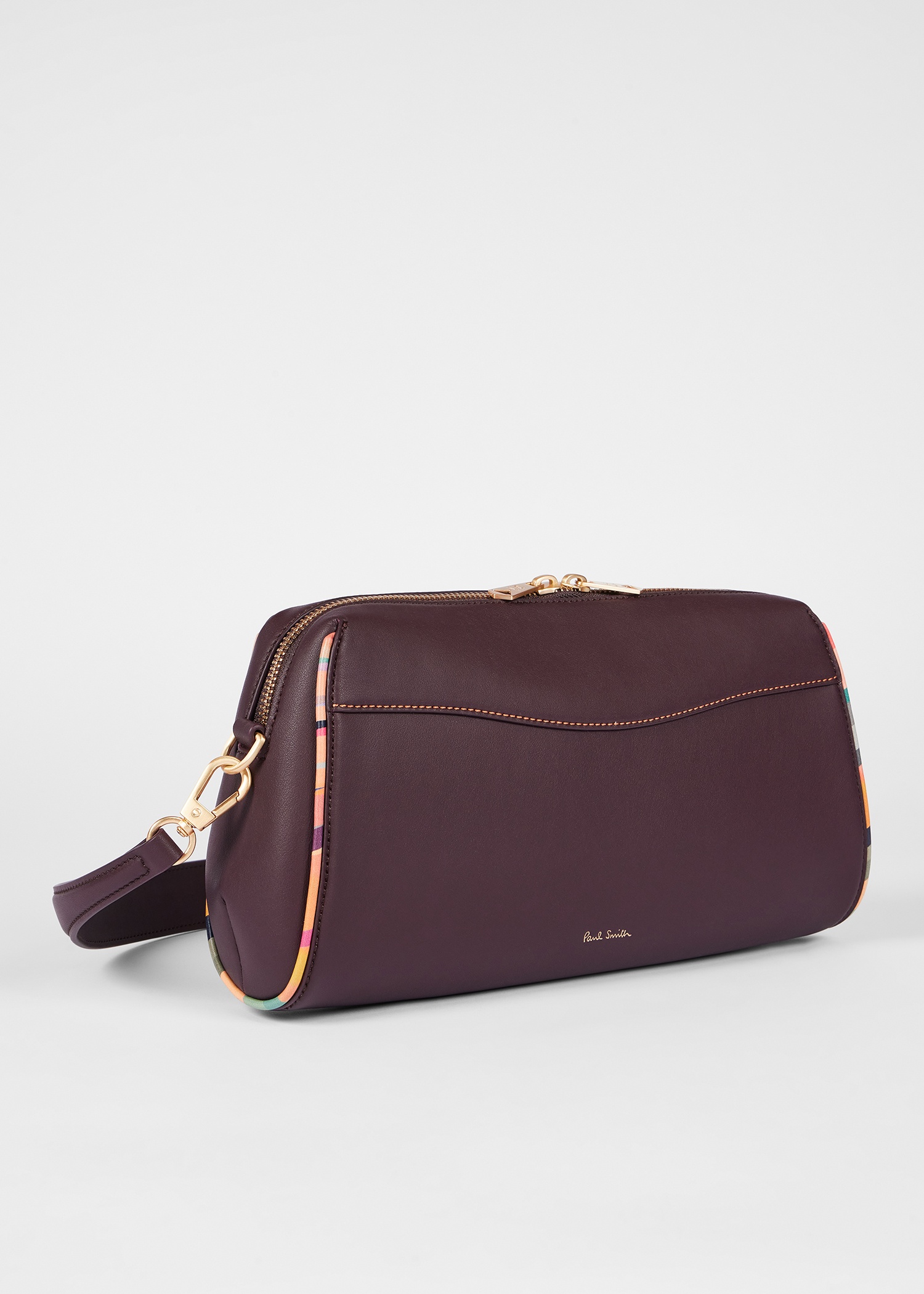 Women's Burgundy Inverted 'Dusky Swirl' Shoulder Bag - 3