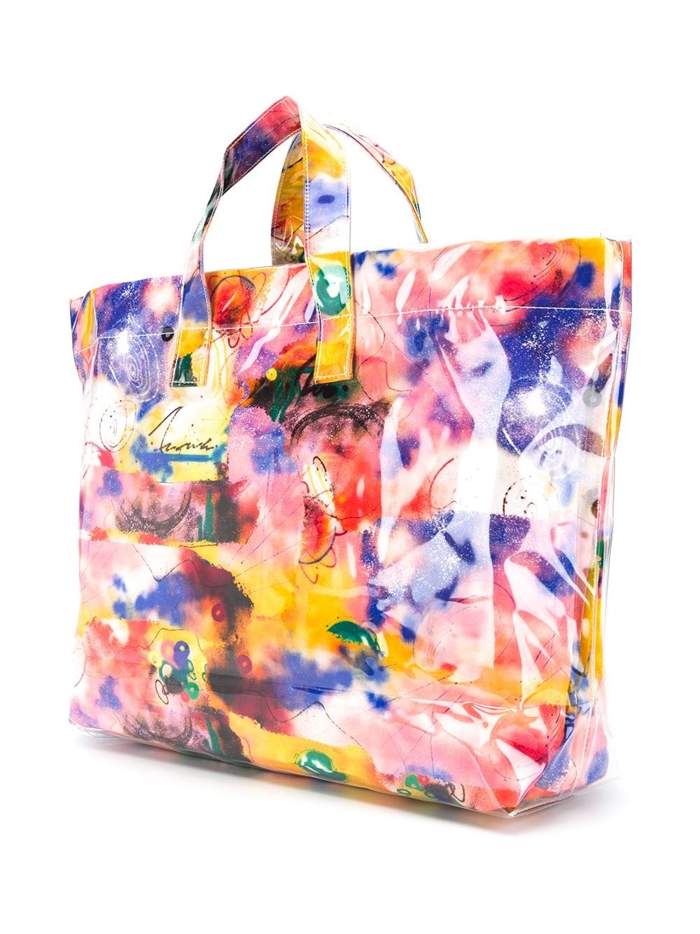 abstract-print tote bag - 3