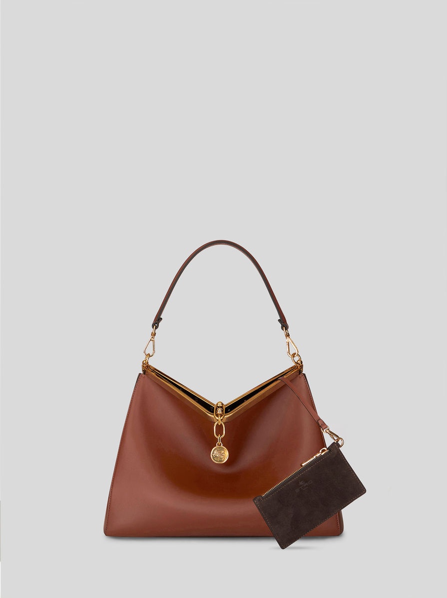LARGE LEATHER VELA BAG - 3