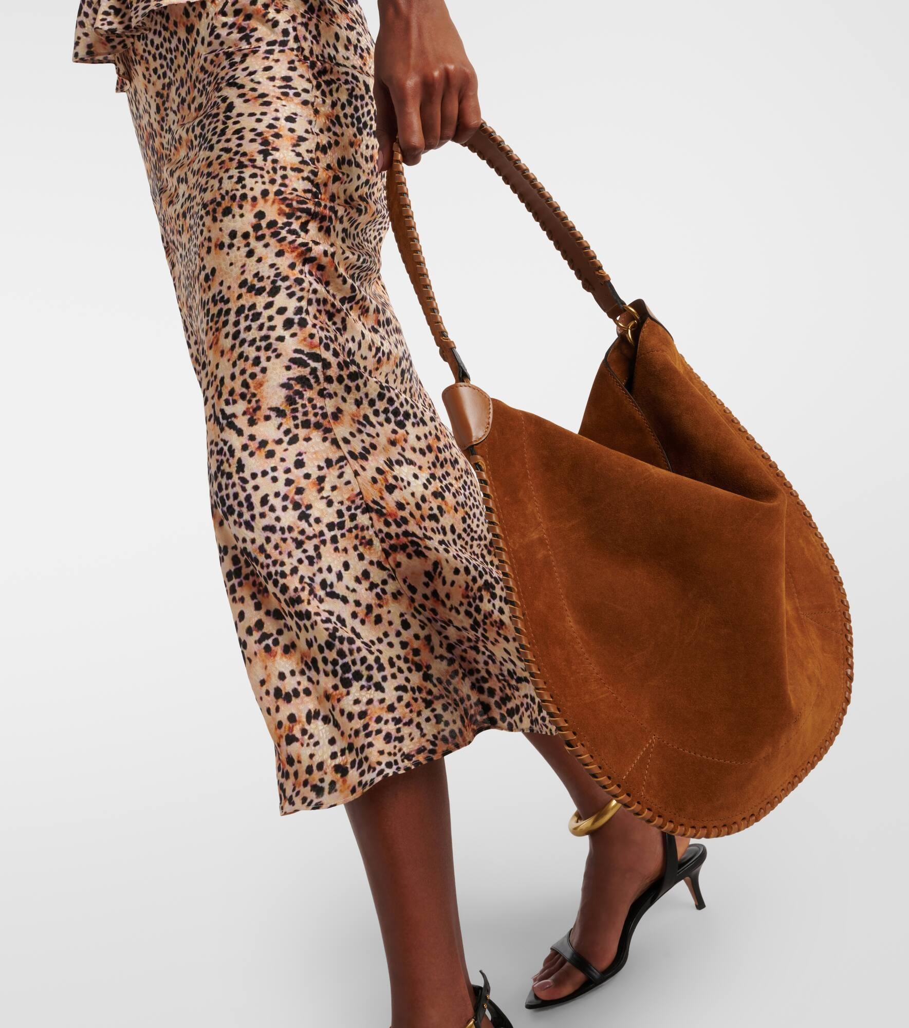 Oskan braided suede shoulder bag - 6