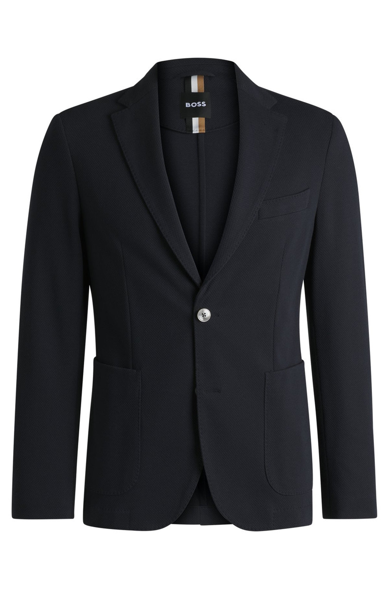 SLIM-FIT BLAZER IN MICRO-PATTERNED COTTON 1