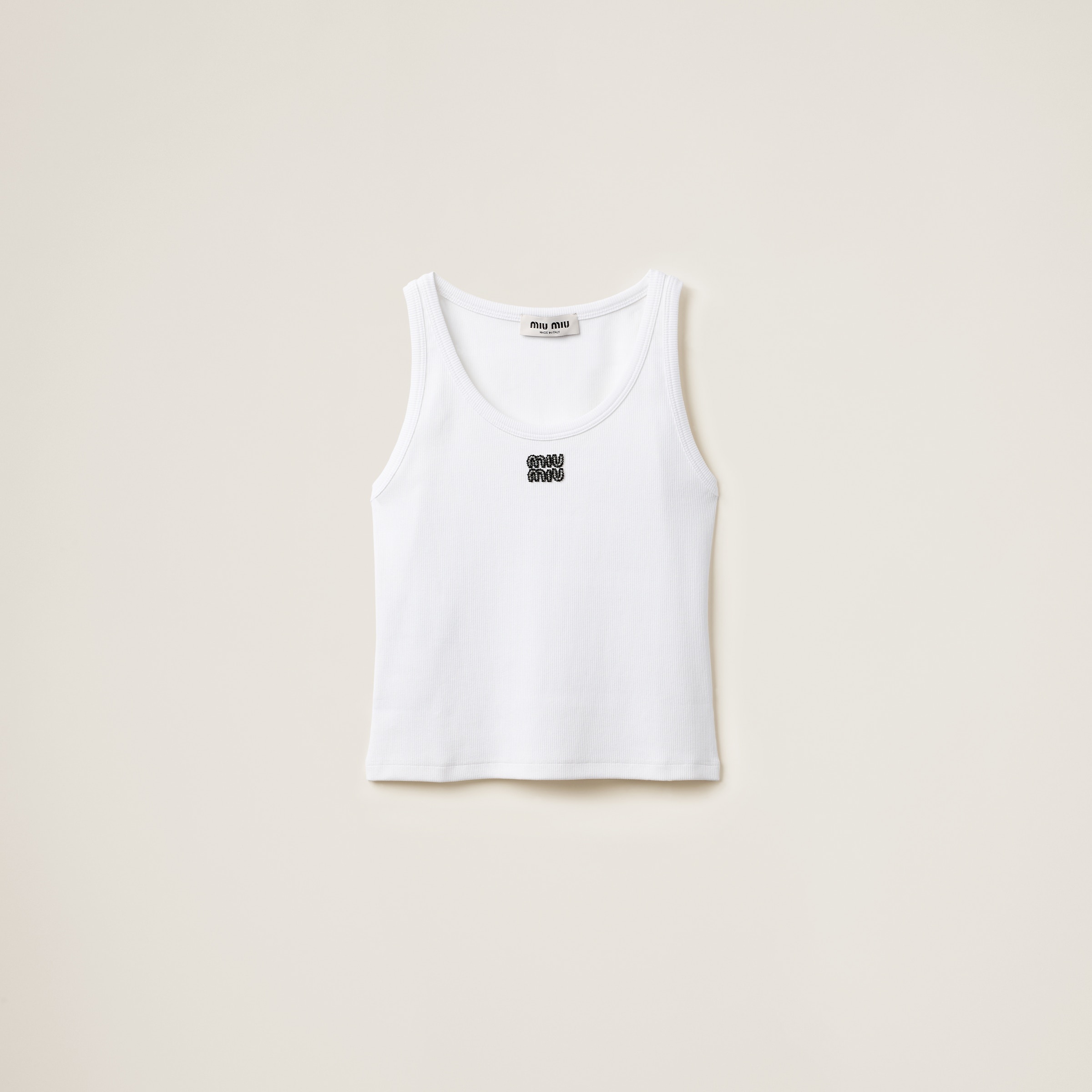 Ribbed jersey top - 1