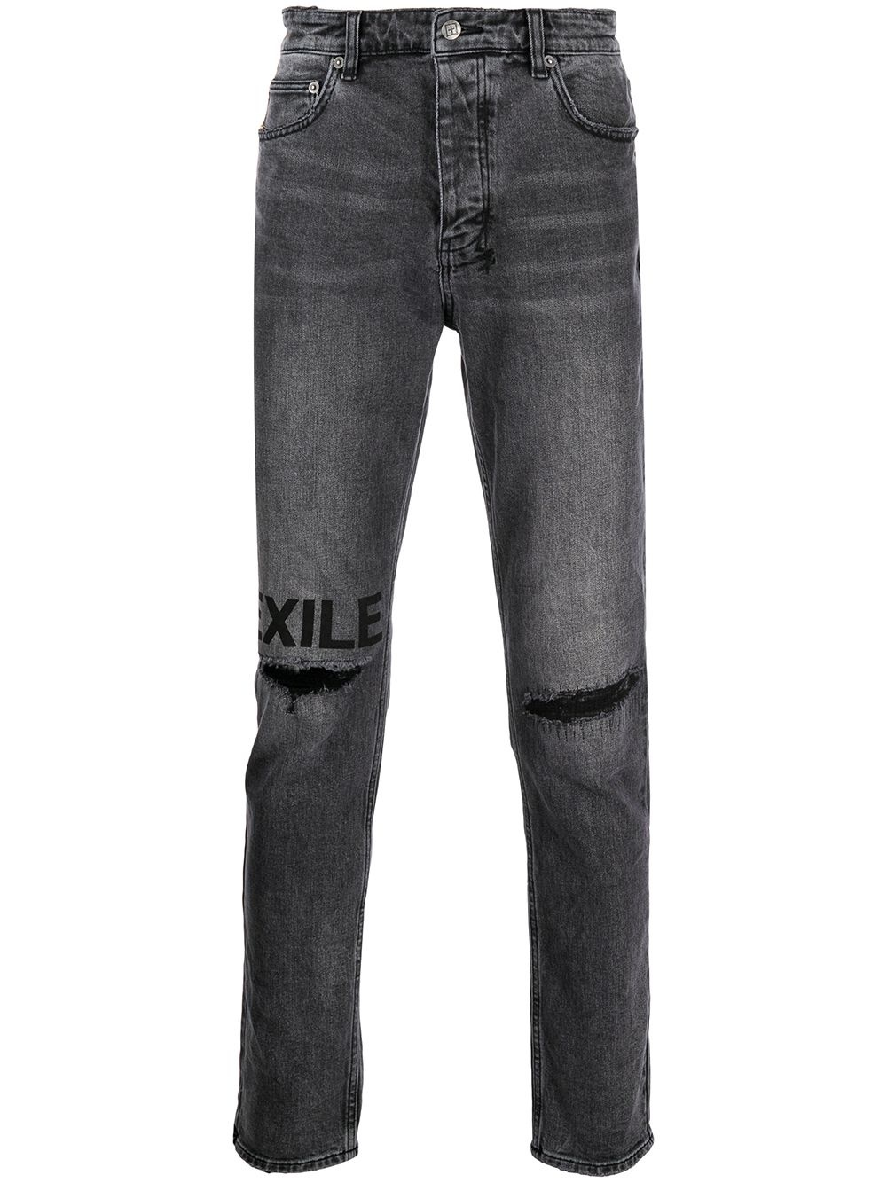 distressed-effect slim-fit jeans - 1