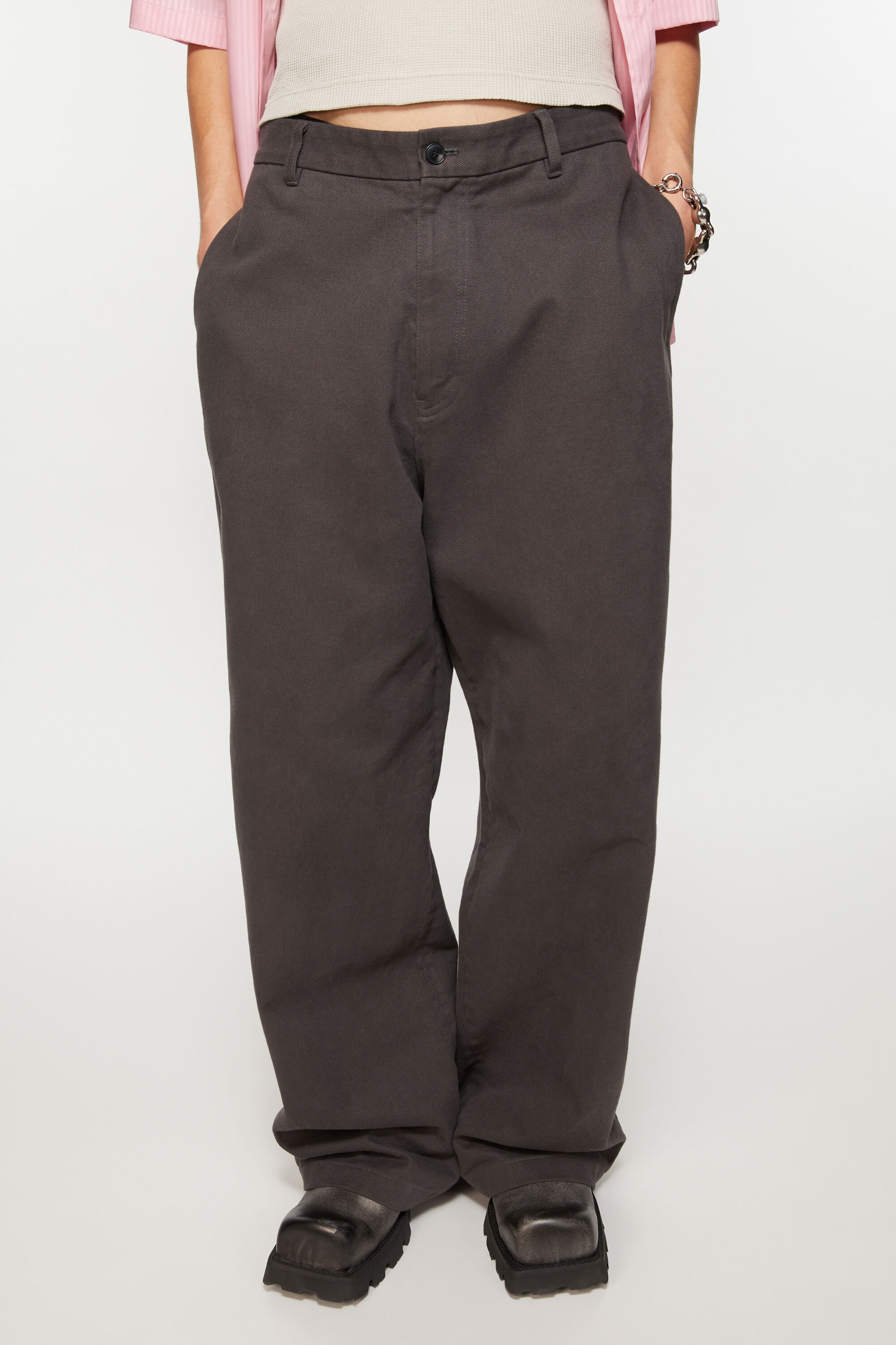 Twill trousers - Stone black - 5