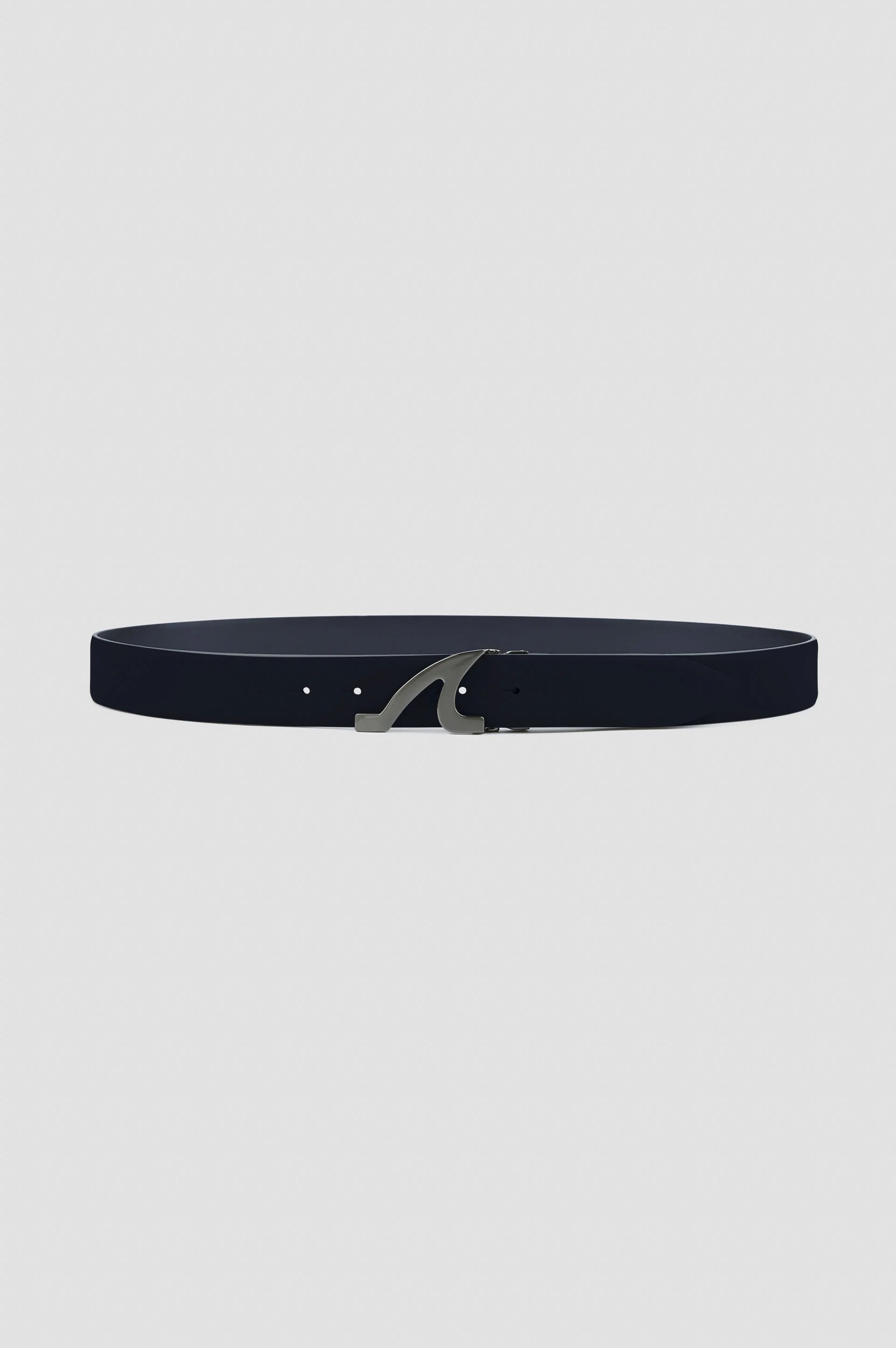 FIN-BUCKLE LEATHER BELT - 1