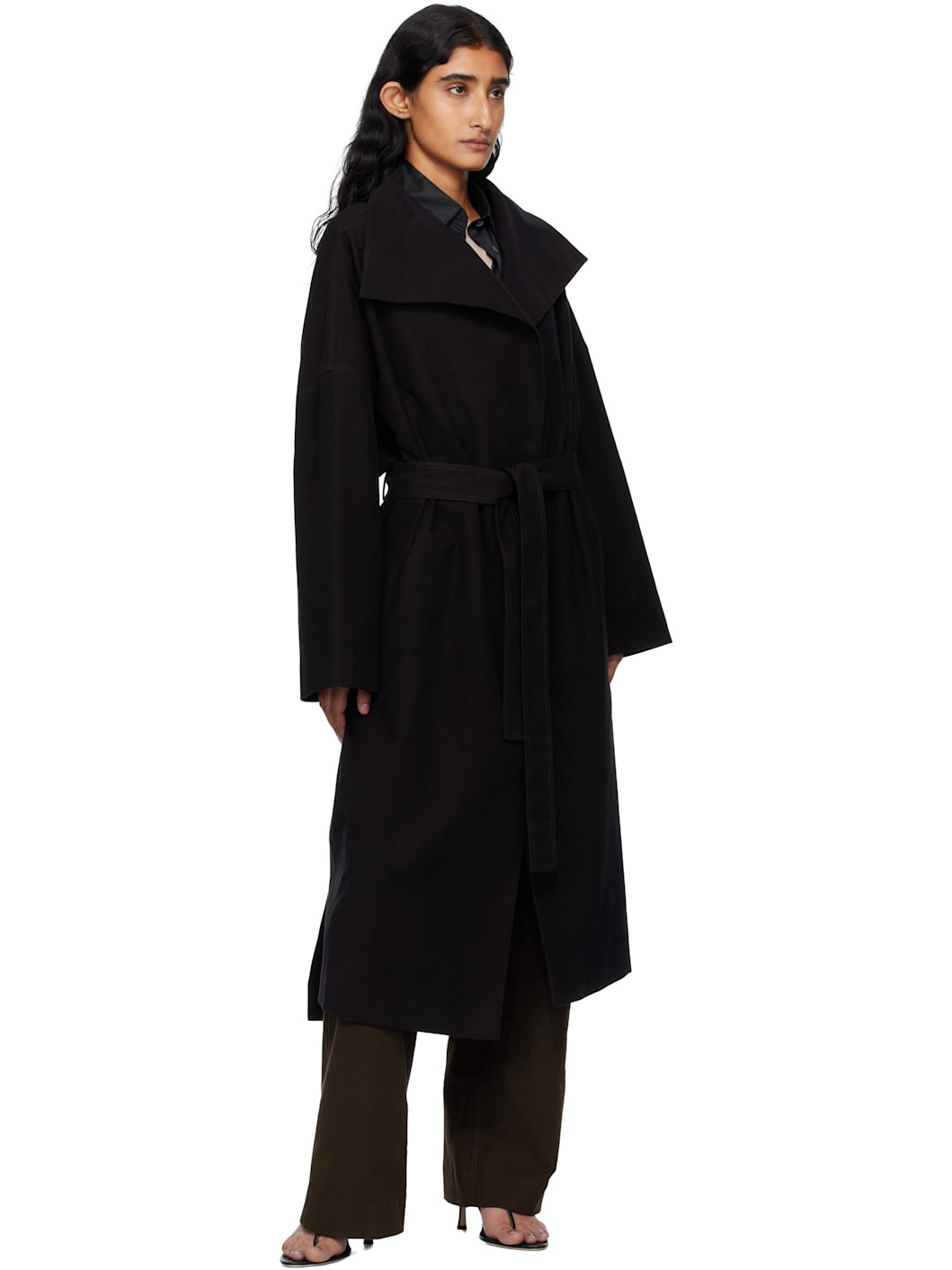 Black Grace Long Coat - 4