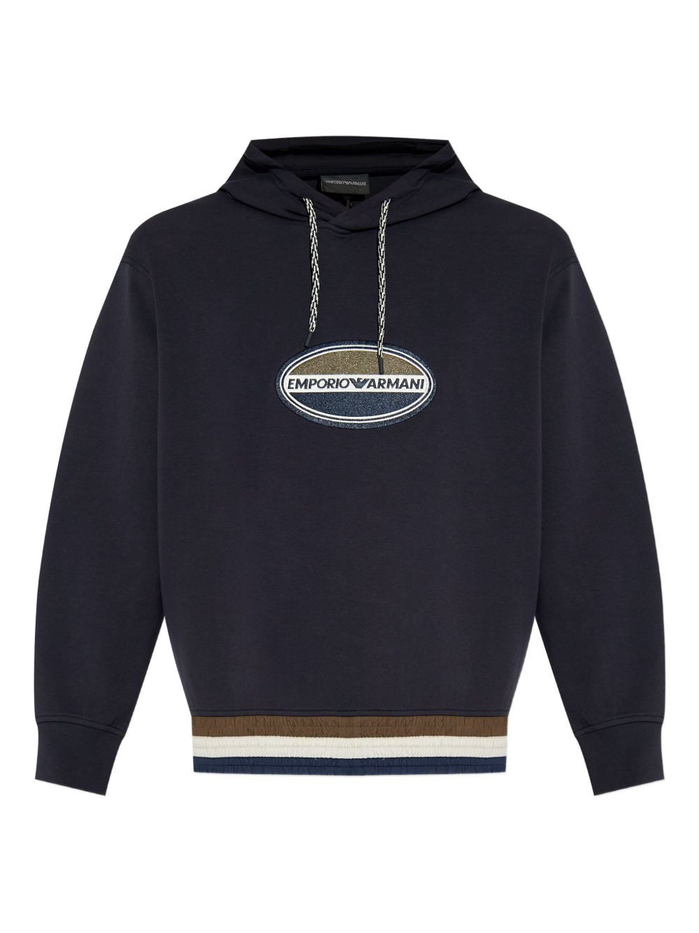 embroidered-logo hoodie - 1