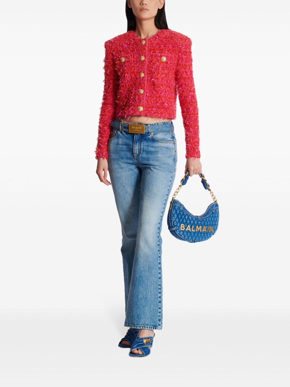 cropped tweed jacket - 2
