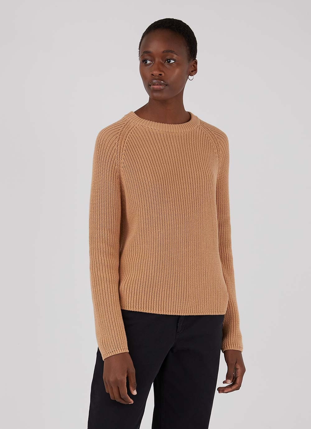 Cotton Boxy Crew Neck Jumper - 1