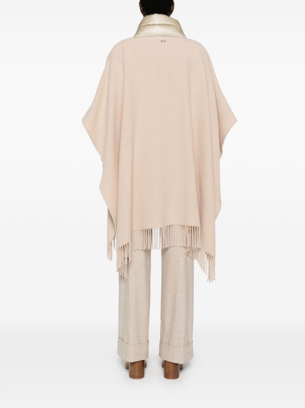 【関税＆送料込み】Herno Fringed Wool Poncho Herno fringed cape | REVERSIBLE