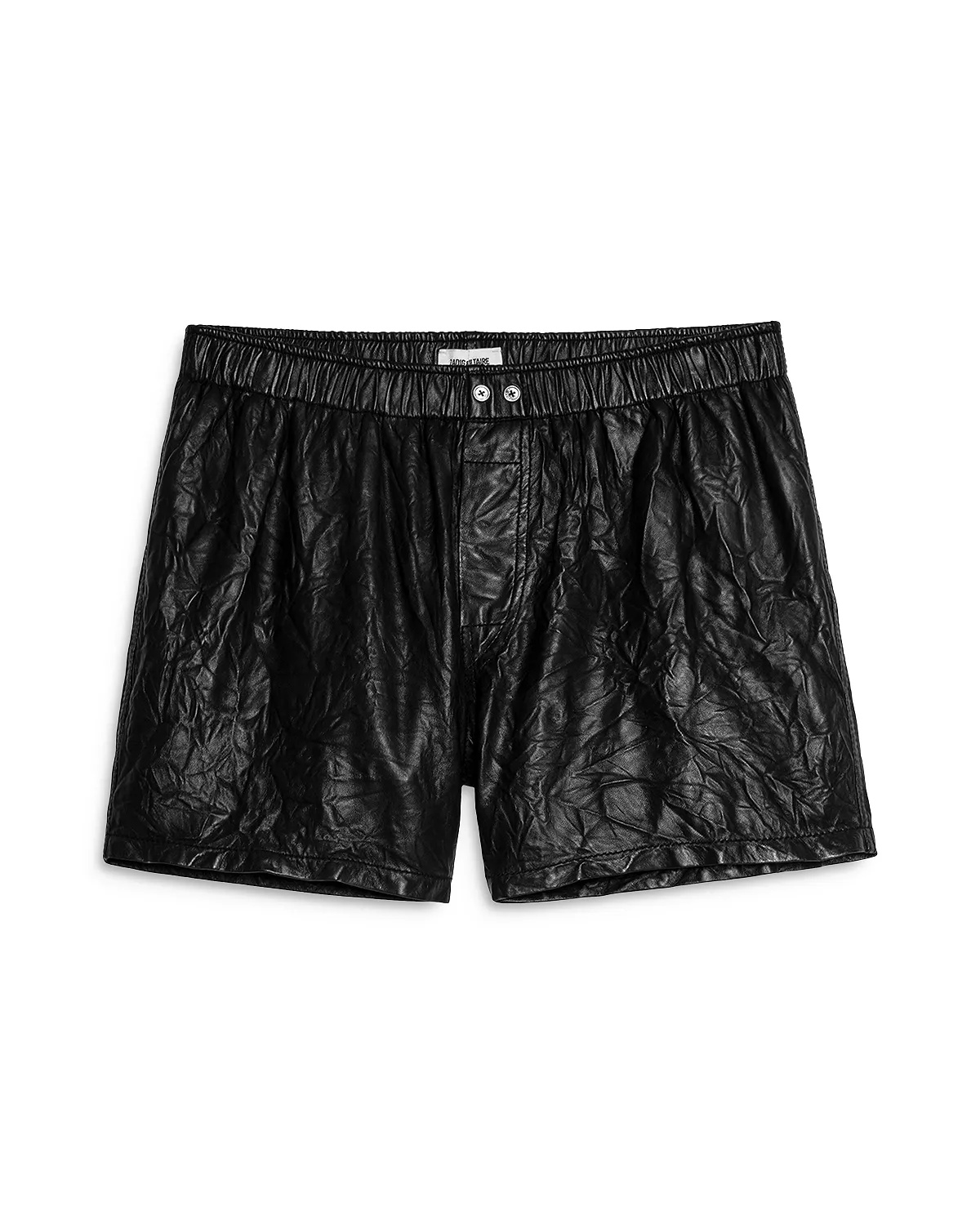 Pax Crinkled Leather Shorts - 5
