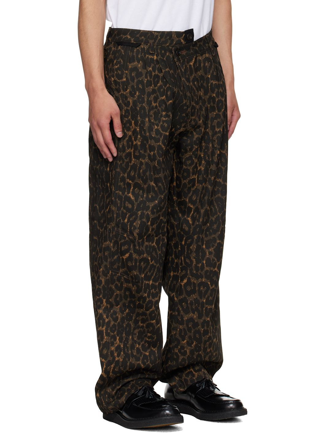Brown Crossover Carpenter Wide Leg Jeans - 2