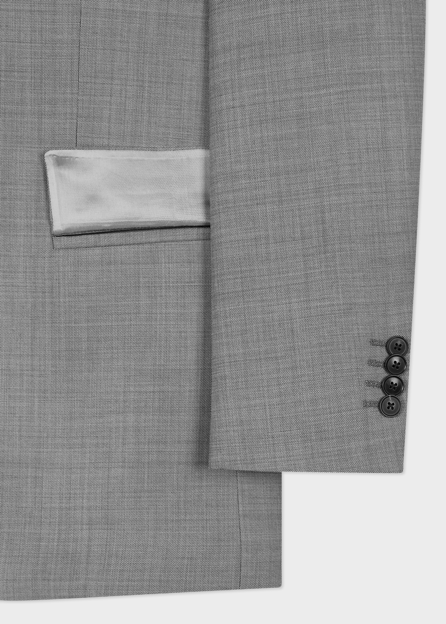 The Brierley - Light Grey Sharkskin Wool Suit - 5