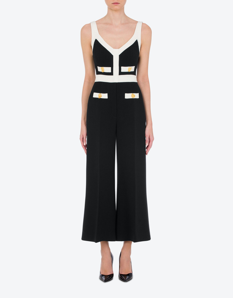 Moschino MORPHED BUTTONS STRETCH CRÊPE JUMPSUIT outlook