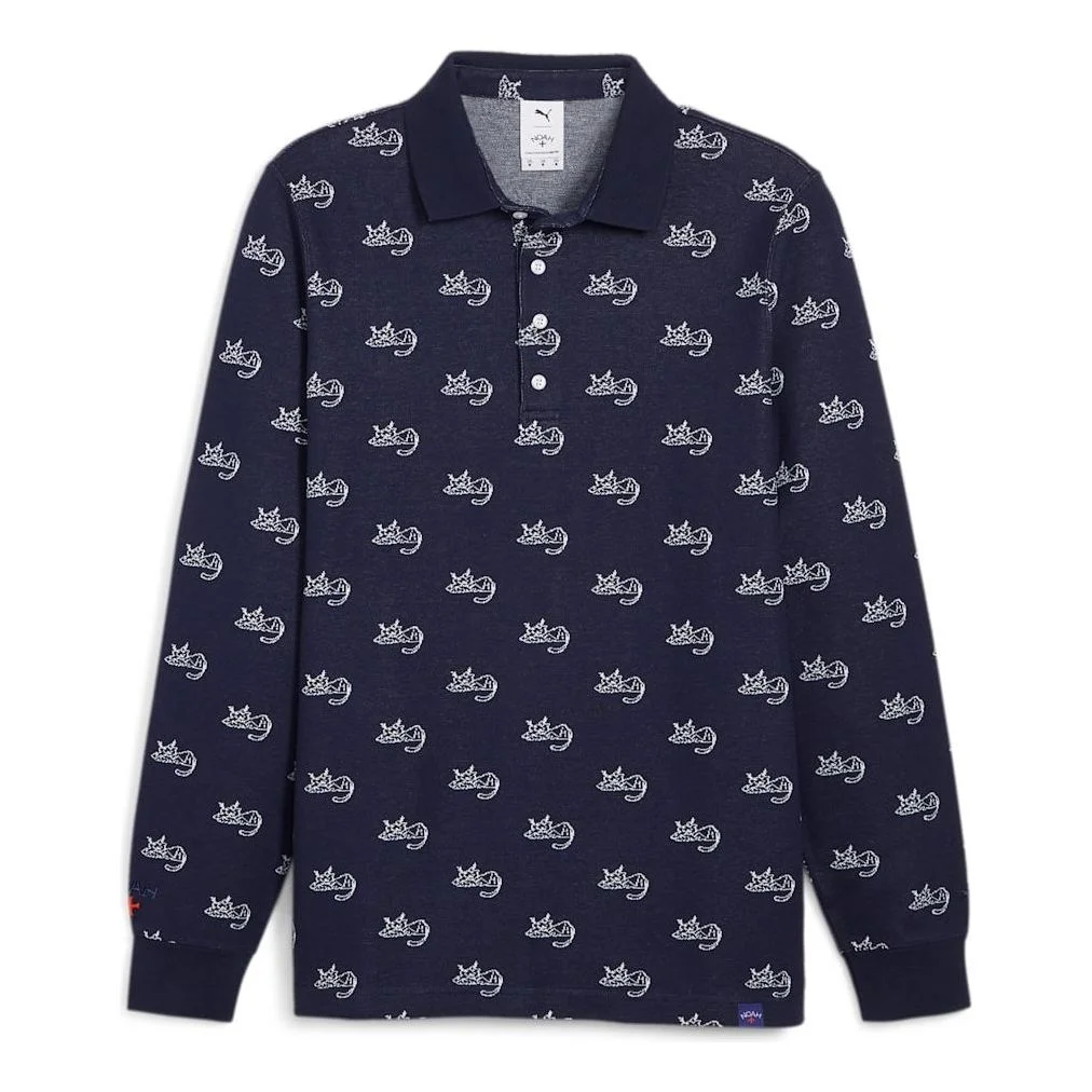 PUMA x Noah Jacquard Polo Shirt 'Navy' 623863-06 - 1